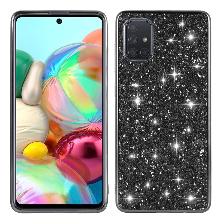 For Galaxy A51 Plating Glittery Powder Shockproof TPU Protective Case(Black)
For Galaxy A51 Plating Glittery Powder Shockproof TPU Protective Case(Black)