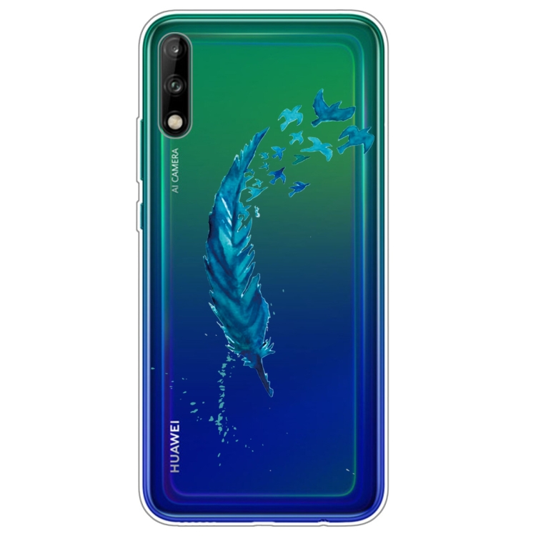 

For Huawei Enjoy 10 Painted TPU Protective Case(Feather)