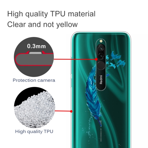 

For Xiaomi Redmi 8 Painted TPU Protective Case(Feather)