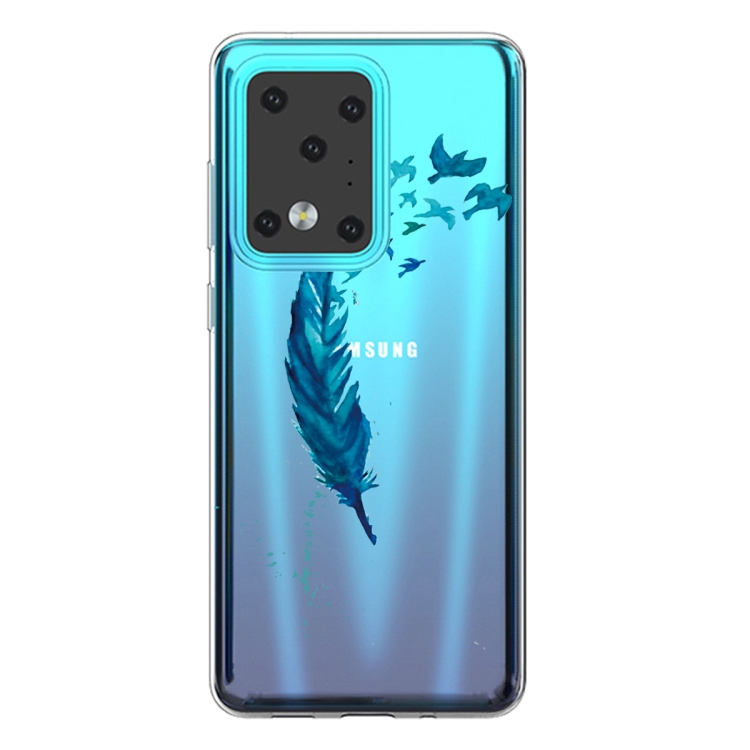 

For Galaxy S20 Ultra Painted TPU Protective Case(Feather)