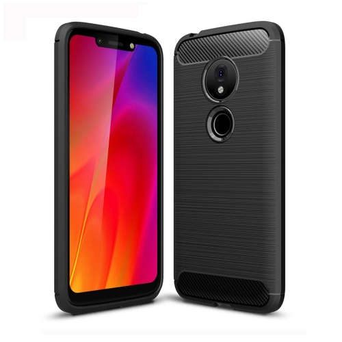 

For Motorola Moto G7 Play US Version Brushed Texture Carbon Fiber TPU Case(Black)
