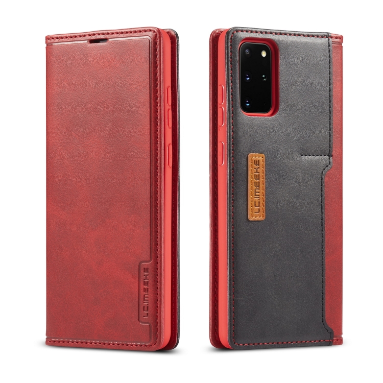 

For Galaxy S20 LC.IMEEKE LC-001 Series PU + TPU Color Matching Frosted Horizontal Flip Leather Case with Holder & Card Slot(Red)