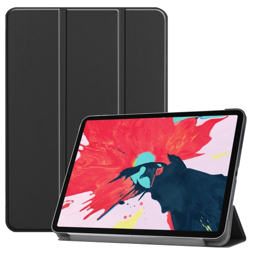 

For iPad Pro 11 inch 2020 Custer Texture Smart PU Leather Case with Sleep / Wake-up Function & 3-Fold Holder(Black)