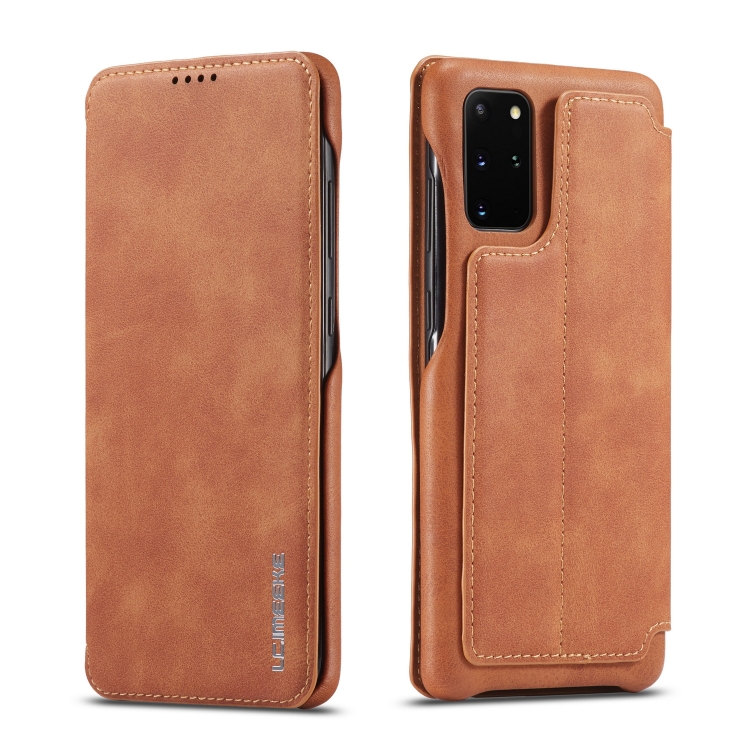 

For Galaxy S20+ LC.IMEEKE Hon Ancient Series Horizontal Flip Leather Case with Holder & Card Slot(Brown)