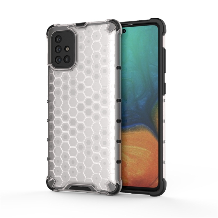 

For Calaxy A71 PC + TPU Honeycomb Drop Protection Case(White)