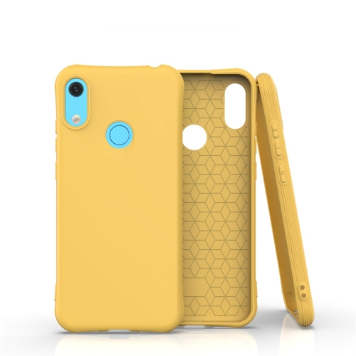 

For Huawei Y6 / Y6 Prime 2019 Solid Color TPU Slim Shockproof Protective Case(Yellow)