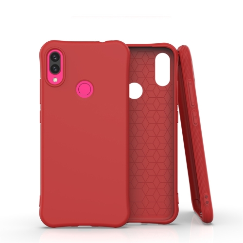 

For Xiaomi Redmi Note 7 / 7S Solid Color TPU Slim Shockproof Protective Case(Red)