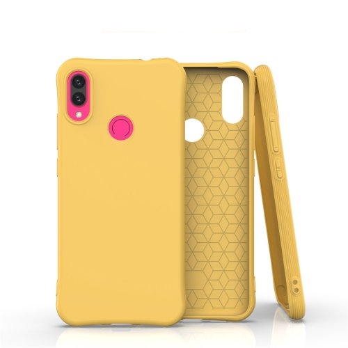 

For Xiaomi Redmi Note 7 / 7S Solid Color TPU Slim Shockproof Protective Case(Yellow)