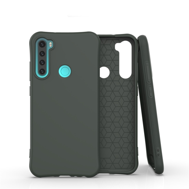 

For Xiaomi Redmi Note 8 Solid Color TPU Slim Shockproof Protective Case(Dark Green)