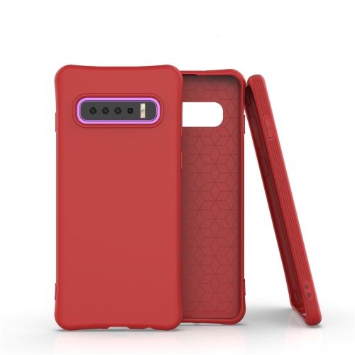 

For Galaxy S10 Solid Color TPU Slim Shockproof Protective Case(Red)