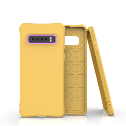 

For Galaxy S10 Solid Color TPU Slim Shockproof Protective Case(Yellow)