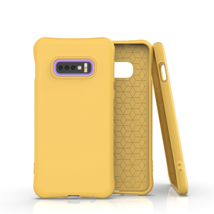 

For Galaxy S10e Solid Color TPU Slim Shockproof Protective Case(Yellow)
