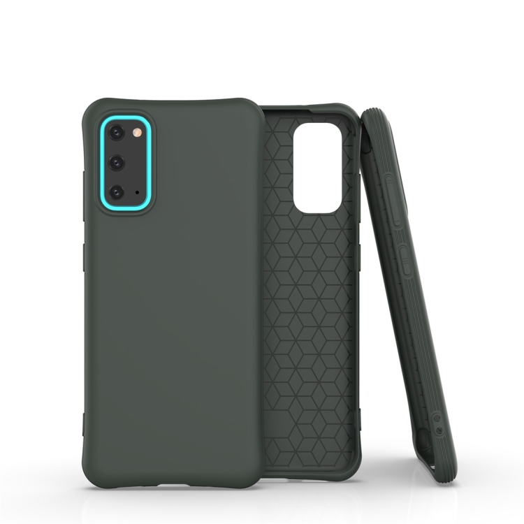 

For Galaxy S20 Solid Color TPU Slim Shockproof Protective Case(Dark Green)