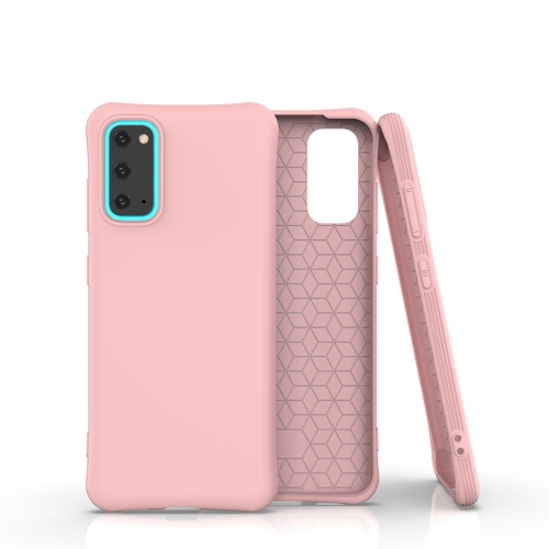 

For Galaxy S20 Solid Color TPU Slim Shockproof Protective Case(Pink)