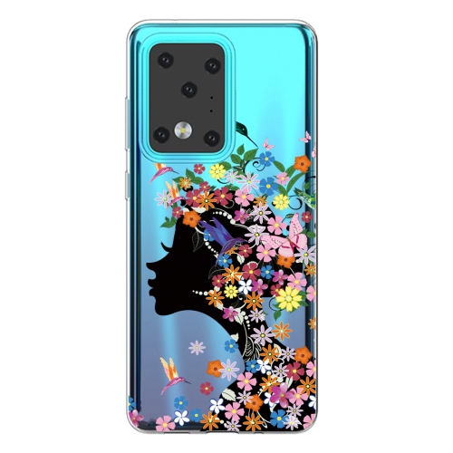 

For Galaxy S20 Ultra Lucency Painted TPU Protective Case(Flower Girl)