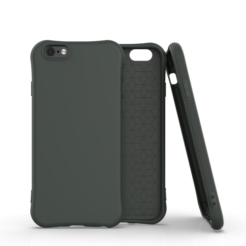 

For iPhone 6s / 6 Solid Color TPU Slim Shockproof Protective Case(Dark Green)