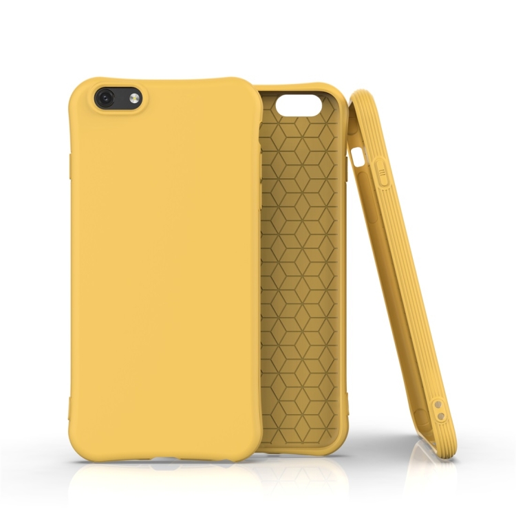 

For iPhone 6 Plus Solid Color TPU Slim Shockproof Protective Case(Yellow)