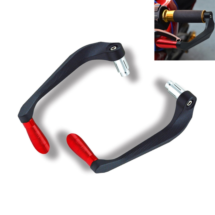 

2 PCS Motorcycle Modification Accessories Striped Horn Shape Gear Brake Clutch Handbrake(Red)