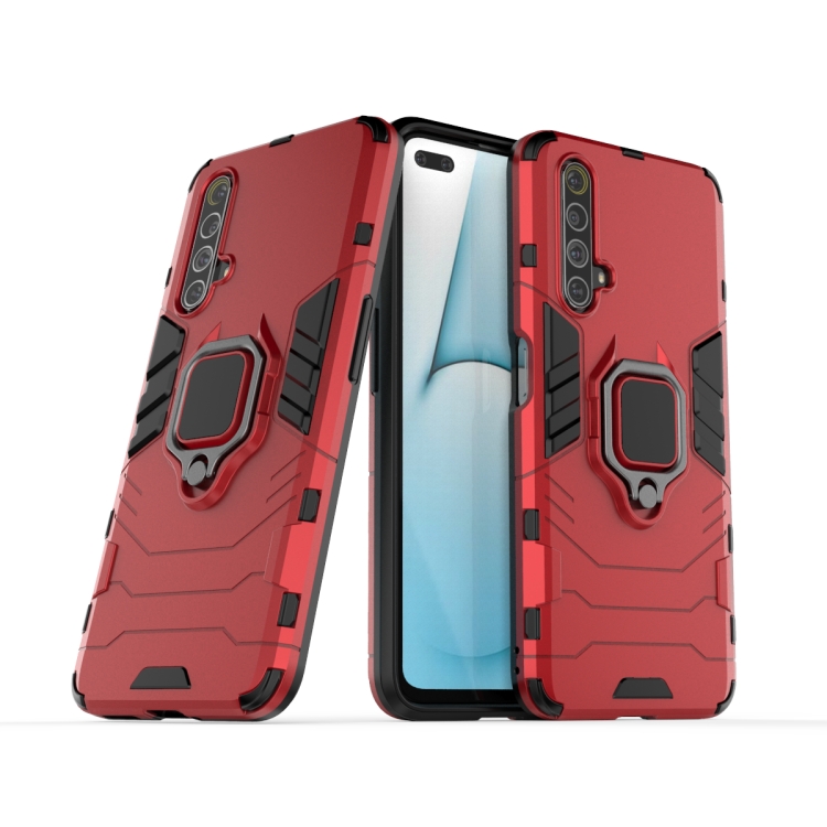 

For OPPO Realme X50 5G Shockproof PC + TPU Protective Case with Magnetic Ring Holder(Red)