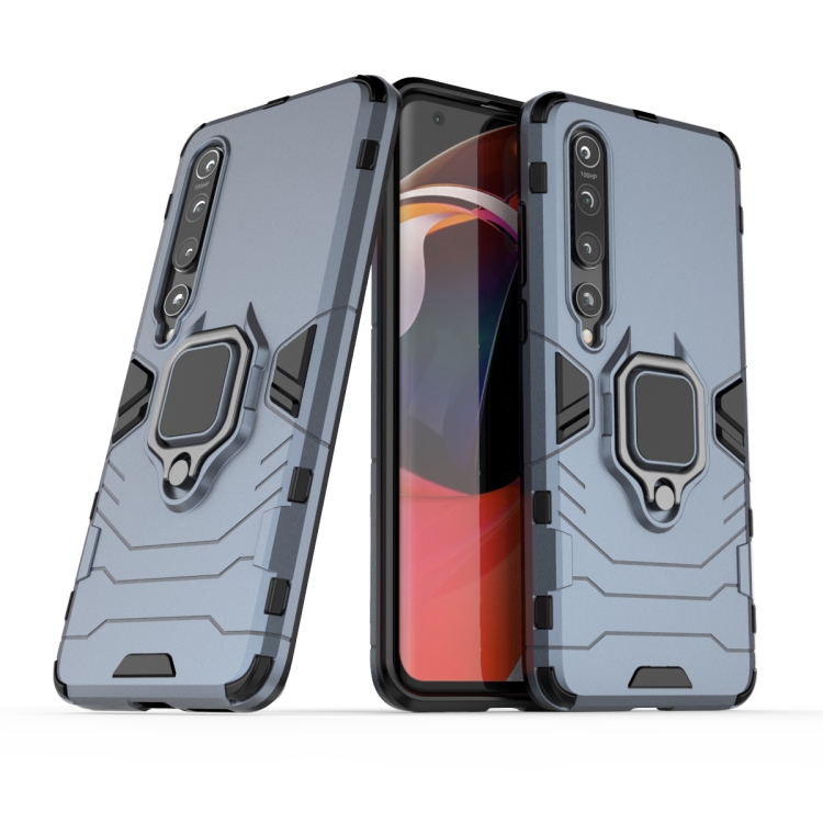 

For Xiaomi 10 Shockproof PC + TPU Protective Case with Magnetic Ring Holder(Navy)