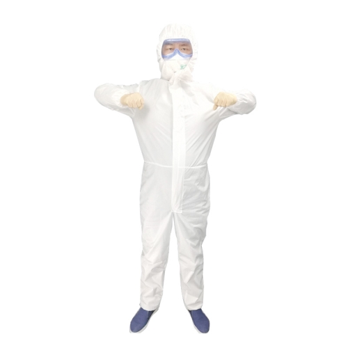 

Waterproof Disposable SF Non-woven Breathable Film Siamese Isolation Suit Safely Clothes, Size:175cm / XL