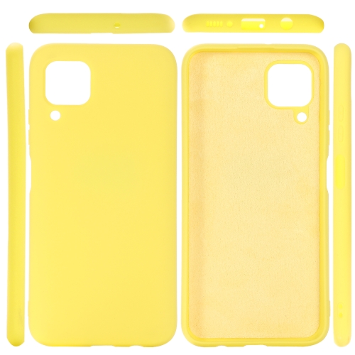 

For Huawei Nova 6 SE Solid Color Liquid Silicone Dropproof Protective Case(Yellow)