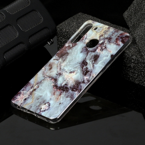 

For Galaxy A21 Marble Pattern Soft TPU Protective Case(Gray)