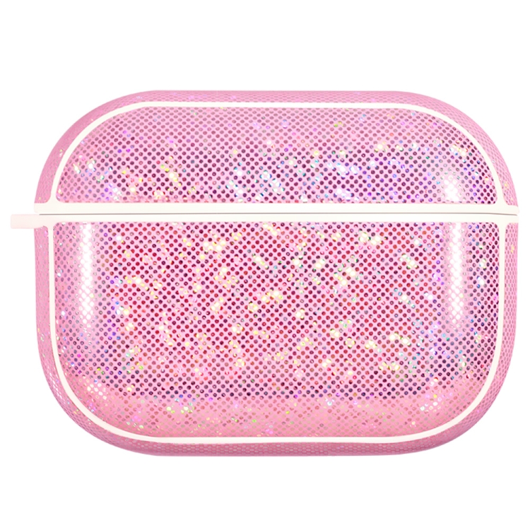 

NIILLKIN Anti-fall PU + TPU Shining Protection Glitter Case for AirPods Pro(Pink)