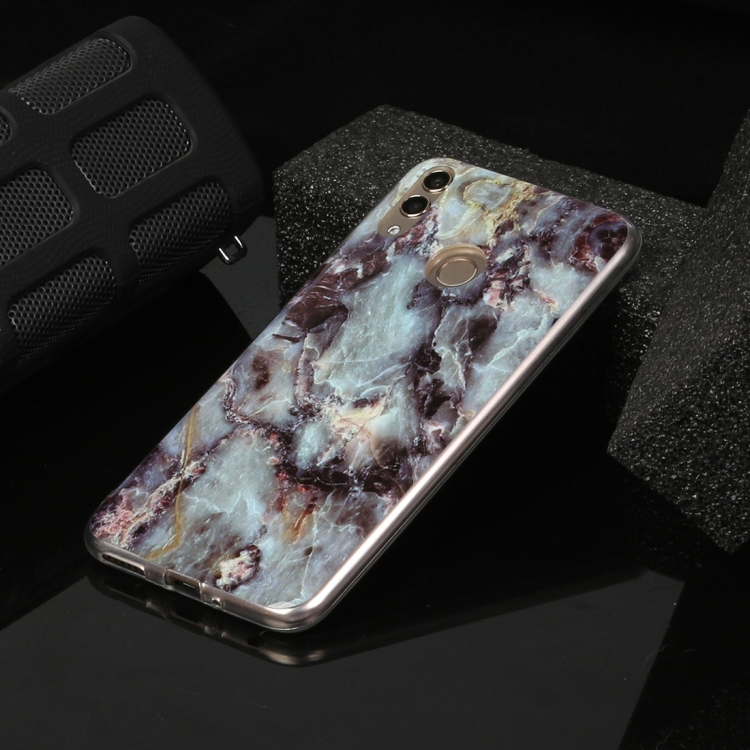 

For Huawei Honor 8C Marble Pattern Soft TPU Protective Case(Gray)