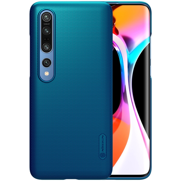 

For Xiaomi Mi 10 5G / Mi 10 Pro 5G NILLKIN Frosted Concave-convex Texture PC Case(Blue)