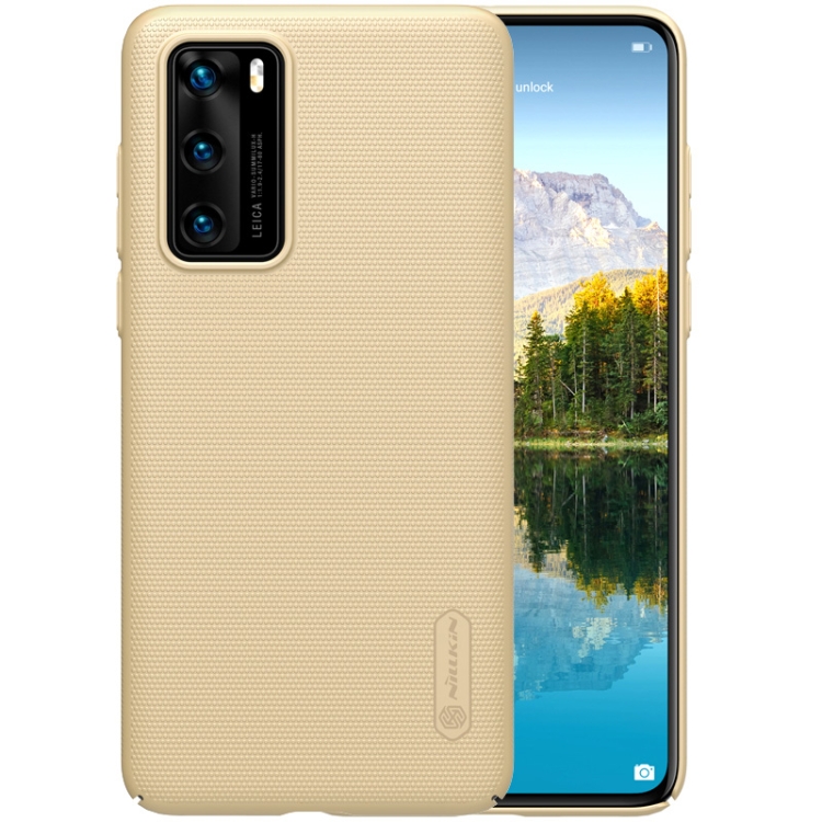 

For Huawei P40 NILLKIN Frosted Concave-convex Texture PC Case(Gold)