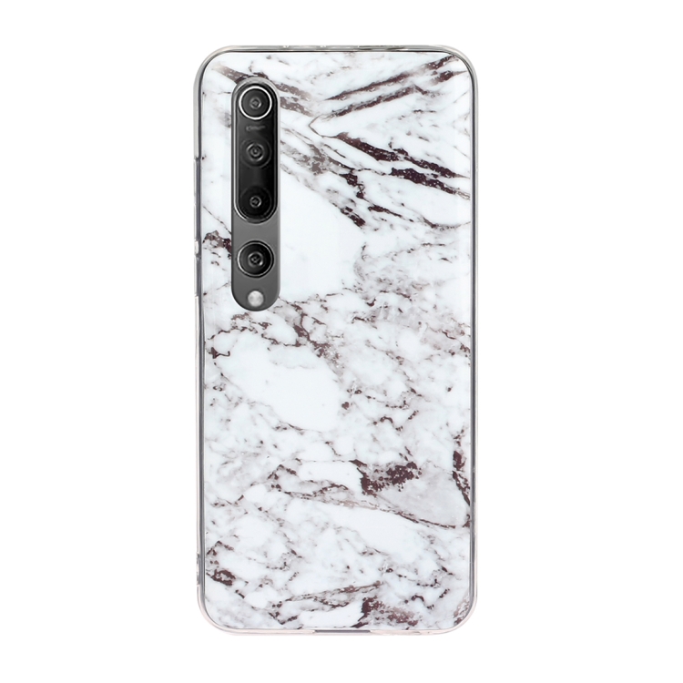 

For Xiaomi Mi 10 Marble Pattern Soft TPU Protective Case(White)