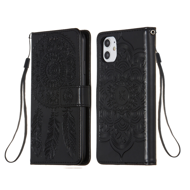 

For iPhone 11 Dream Catcher Printing Horizontal Flip Leather Case with Holder & Card Slots & Wallet & Lanyard(Black)