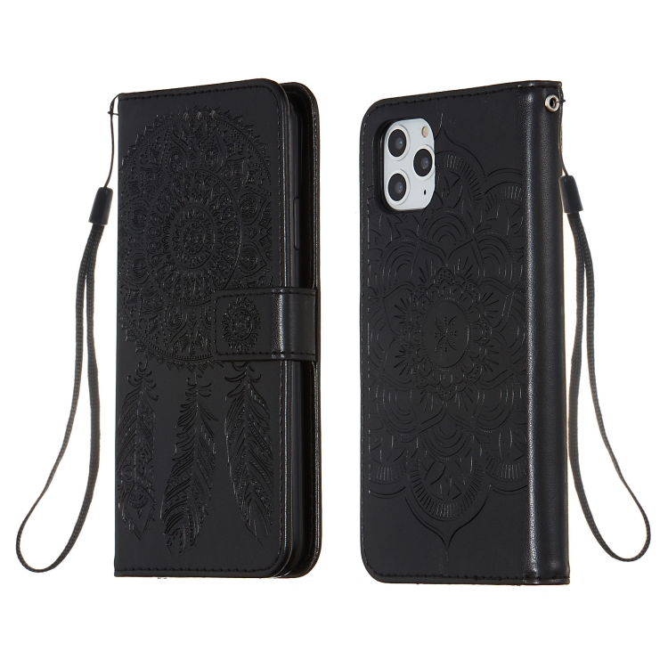 

For iPhone 11 Pro Max Dream Catcher Printing Horizontal Flip Leather Case with Holder & Card Slots & Wallet & Lanyard(Black)