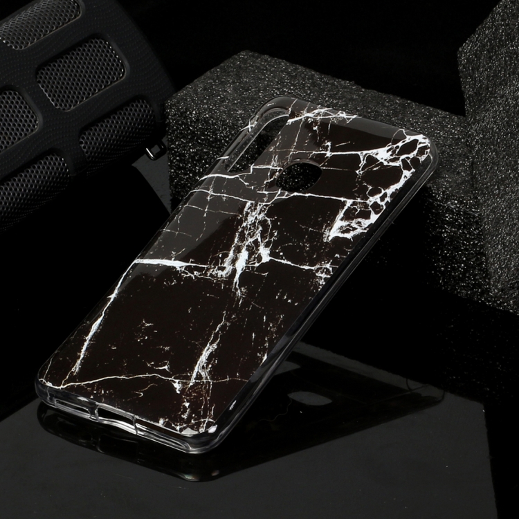 

For Galaxy A70e Marble Pattern Soft TPU Protective Case(Black)
