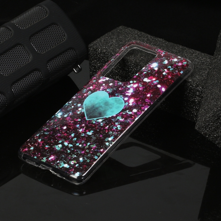 

For Huawei P40 Marble Pattern Soft TPU Protective Case(Green Love)