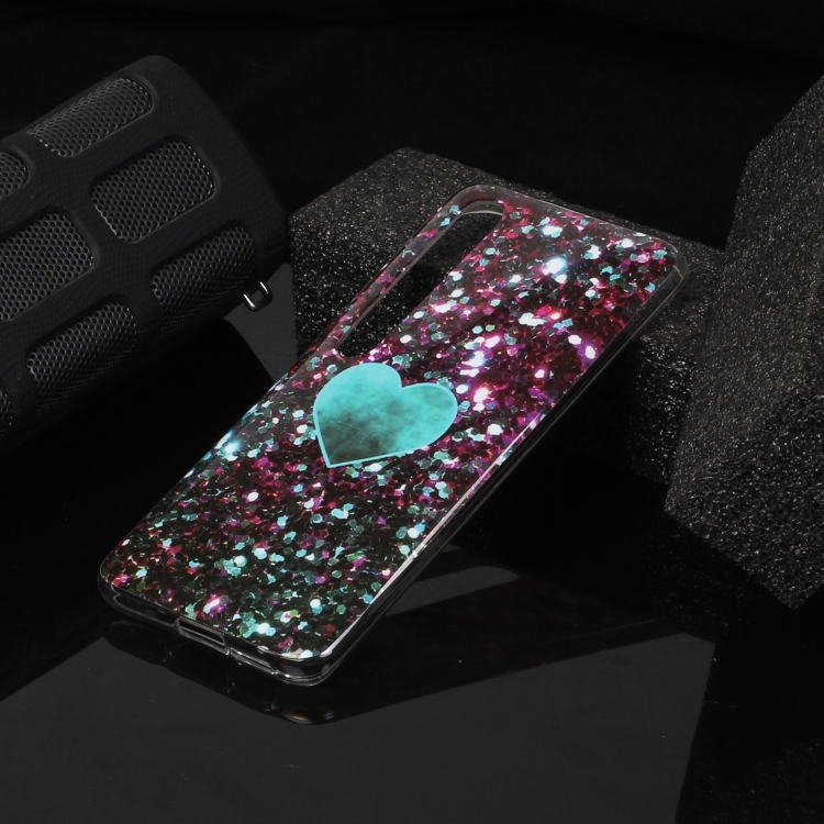 

For Xiaomi Mi 10 Marble Pattern Soft TPU Protective Case(Green Love)