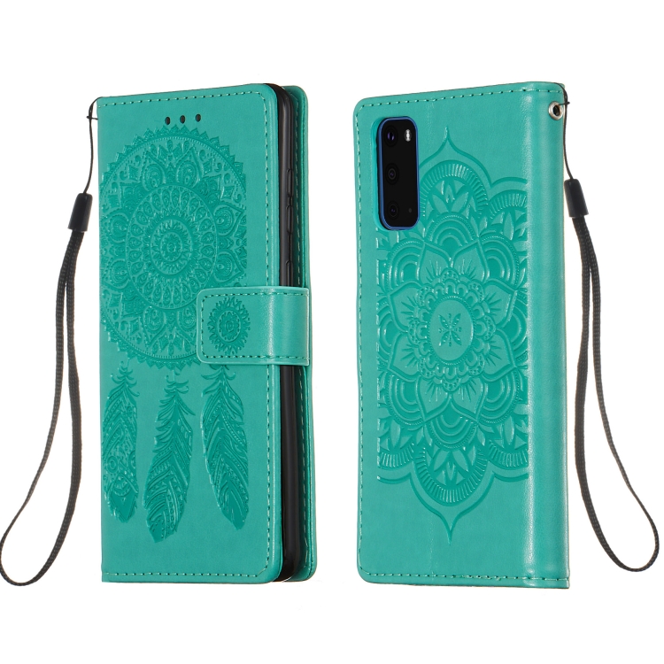 

For Galaxy S20 Dream Catcher Printing Horizontal Flip Leather Case with Holder & Card Slots & Wallet & Lanyard(Green)