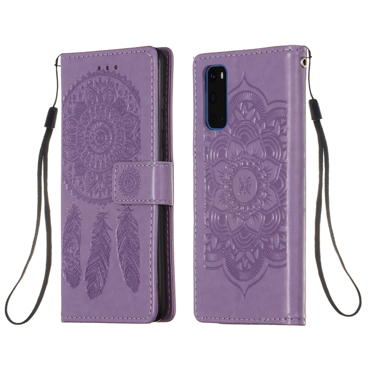 

For Galaxy S20 Dream Catcher Printing Horizontal Flip Leather Case with Holder & Card Slots & Wallet & Lanyard(Purple)