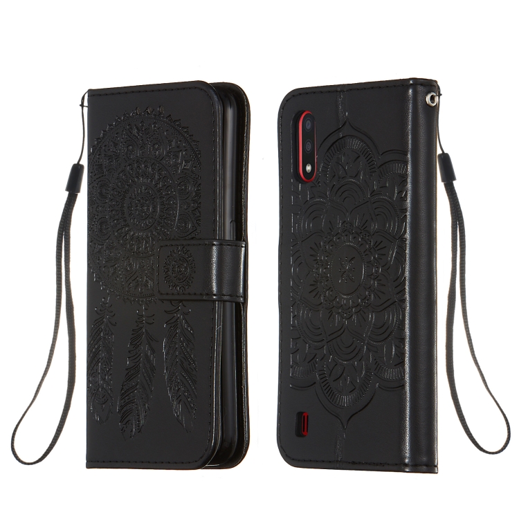 

For Galaxy A01 Dream Catcher Printing Horizontal Flip Leather Case with Holder & Card Slots & Wallet & Lanyard(Black)
