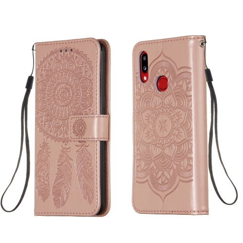 

For Galaxy A10s Dream Catcher Printing Horizontal Flip Leather Case with Holder & Card Slots & Wallet & Lanyard(Rose Gold)