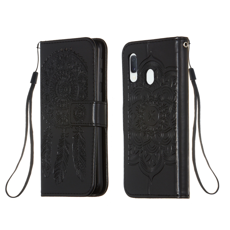 

For Galaxy A20e Dream Catcher Printing Horizontal Flip Leather Case with Holder & Card Slots & Wallet & Lanyard(Black)