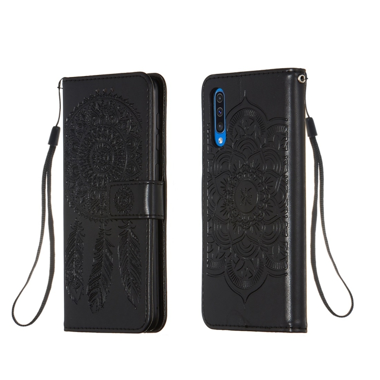 

For Galaxy A50 Dream Catcher Printing Horizontal Flip Leather Case with Holder & Card Slots & Wallet & Lanyard(Black)