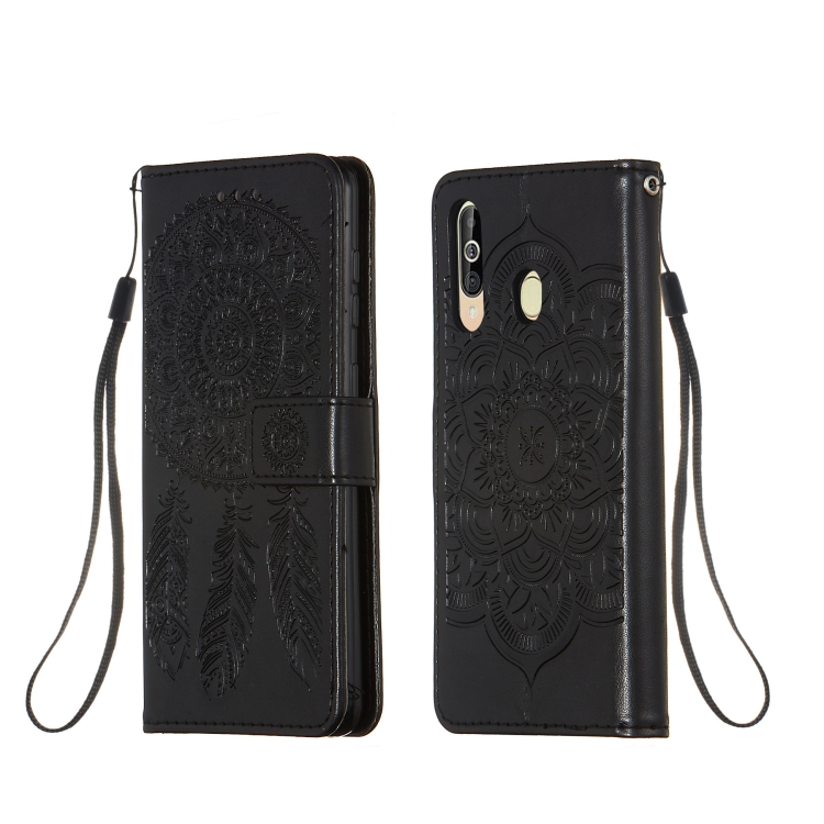 

For Galaxy A60 Dream Catcher Printing Horizontal Flip Leather Case with Holder & Card Slots & Wallet & Lanyard(Black)