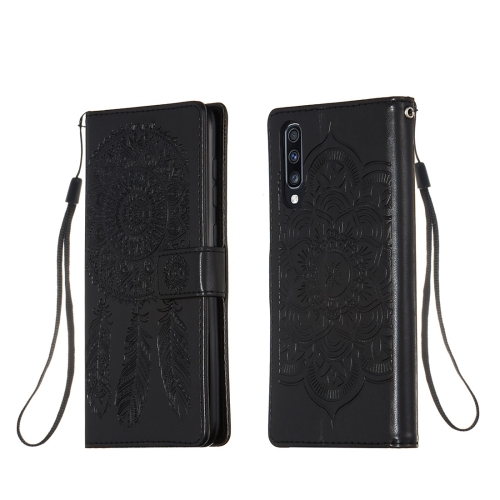 

For Galaxy A70 Dream Catcher Printing Horizontal Flip Leather Case with Holder & Card Slots & Wallet & Lanyard(Black)