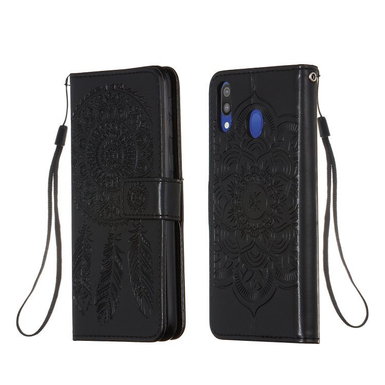 

For Galaxy M20 Dream Catcher Printing Horizontal Flip Leather Case with Holder & Card Slots & Wallet & Lanyard(Black)