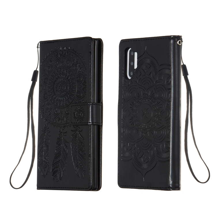 

For Galaxy Note 10 Plus Dream Catcher Printing Horizontal Flip Leather Case with Holder & Card Slots & Wallet & Lanyard(Black)