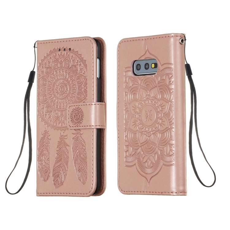 

For Galaxy S10e Dream Catcher Printing Horizontal Flip Leather Case with Holder & Card Slots & Wallet & Lanyard(Rose Gold)