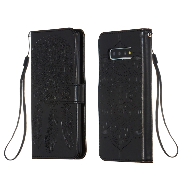 

For Galaxy S10 Plus Dream Catcher Printing Horizontal Flip Leather Case with Holder & Card Slots & Wallet & Lanyard(Black)
