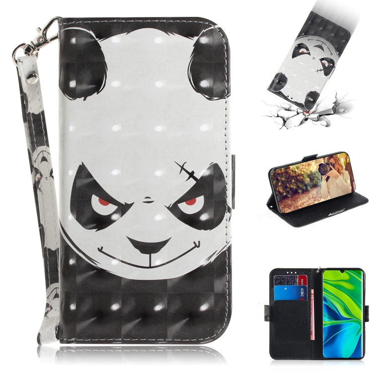 

For Xiaomi Mi Note10 Pro 3D Painting Horizontal Flip Leather Case with Holder & Card Slot & Wallet & Lanyard(Angry bear)